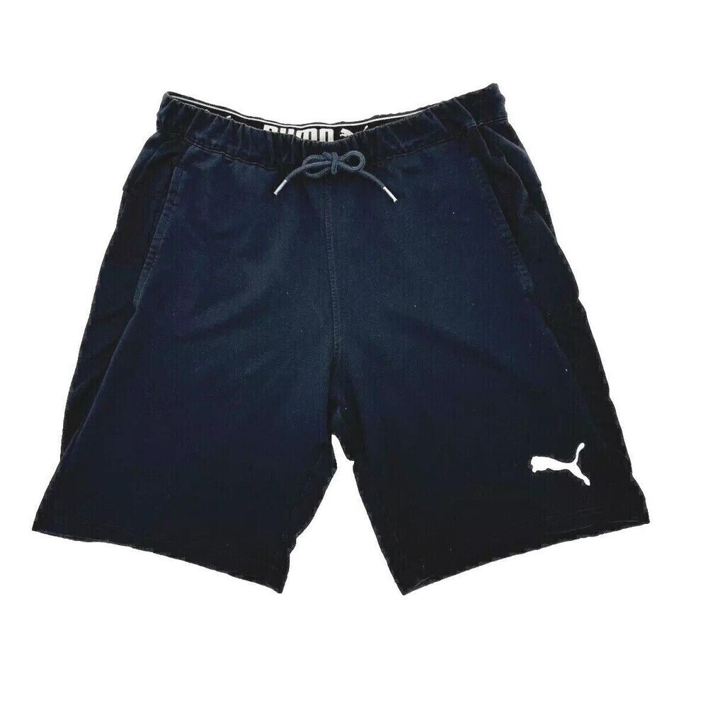 Basketball Gym Shorts Black Loose Fit  Elastic Waist Stretch Pockets Sz M